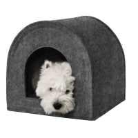 Barksi будиночок для собак M 45х45х45 см - сірий